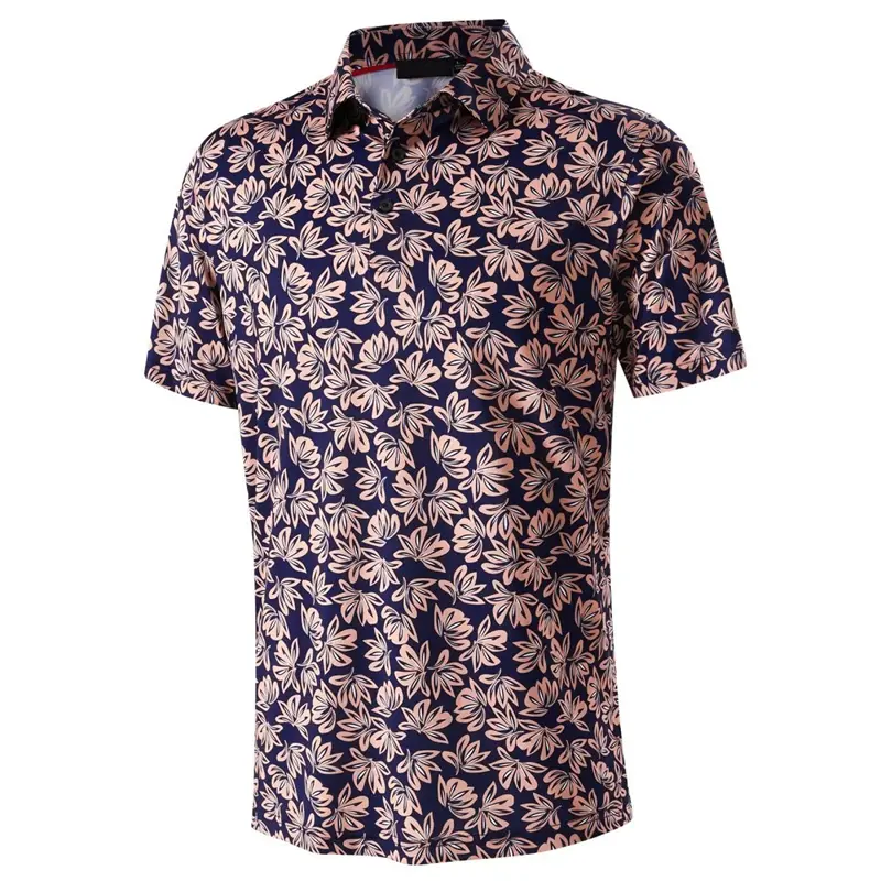 Flower Tree Leaf 3D Printed Casual Polo Shirt For Men Hawaii Vacations Oversized Short Sleeves T-shirt Summer Trend Lapel Tops