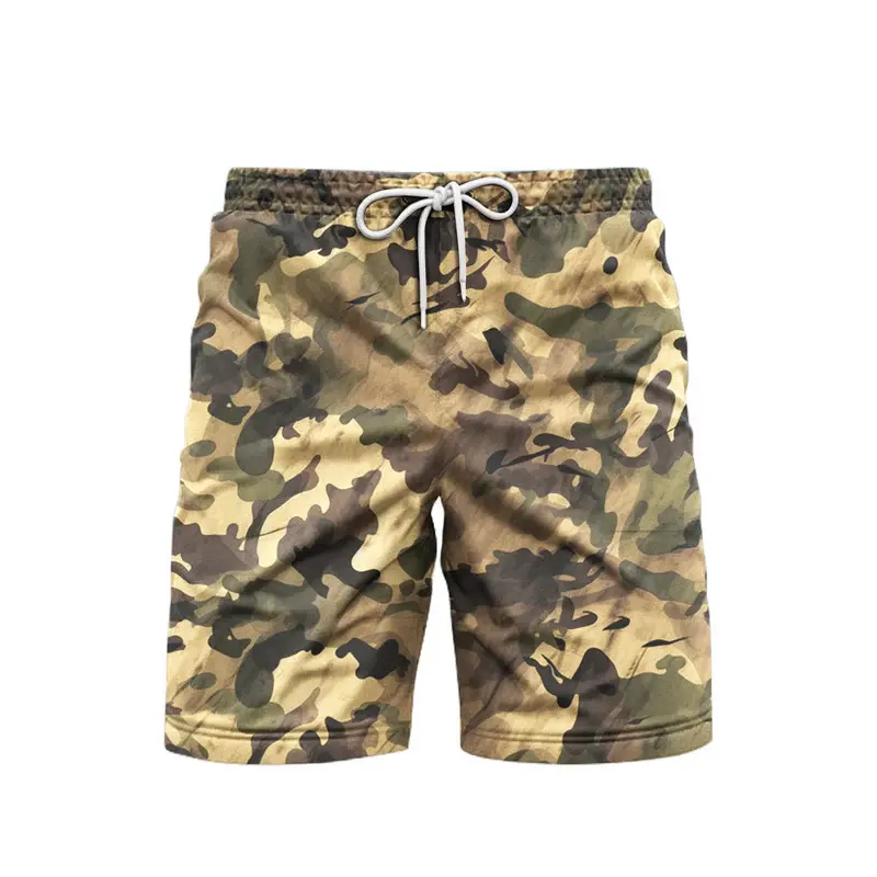 Outdoor Sports Beach Short For Men's Clothing Camouflage Pattern Shorts Daily Casual Fashion Funny Tree Breathable 2025 Pants