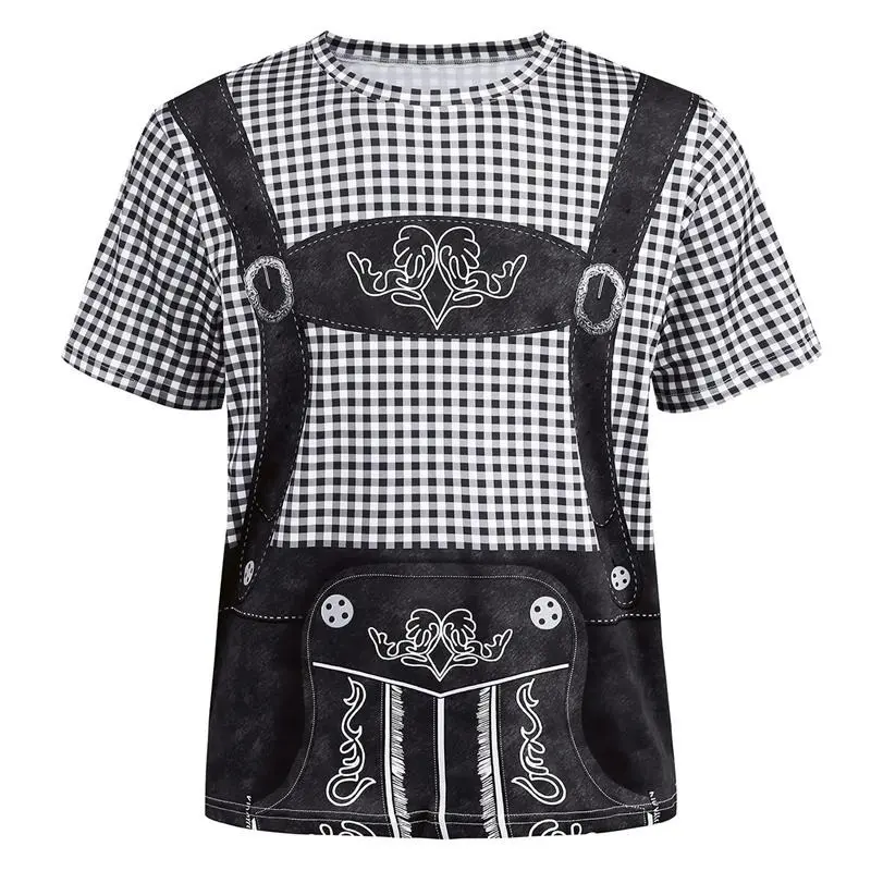 Oktoberfest Beer Bavarian 3D Printed T-Shirt Germany Lederhosen Graphic T Shirts Mens Casual Streetwear Oversized Tees Tops
