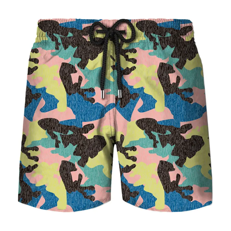 Camouflage Cosplay 3d Printed Sports Shorts For Men Outdoor Running Breathable Beach Shorts Loose Elastic Waistband Short Pants