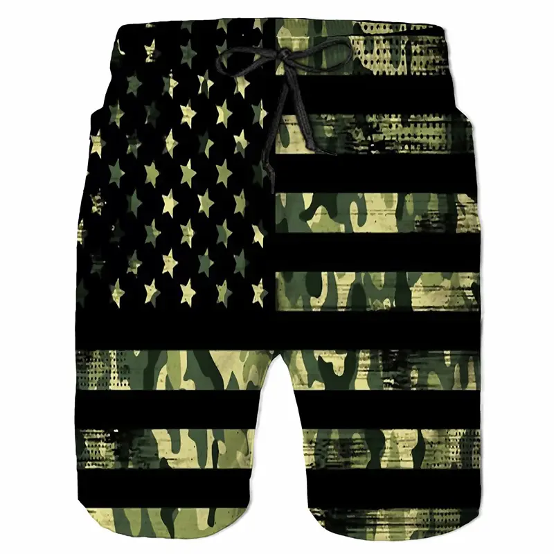Cool Animal Tiger 3d Printed Shorts For Men Black White Striped Speckle Street Personality Short Pants Summer Loose Board Shorts
