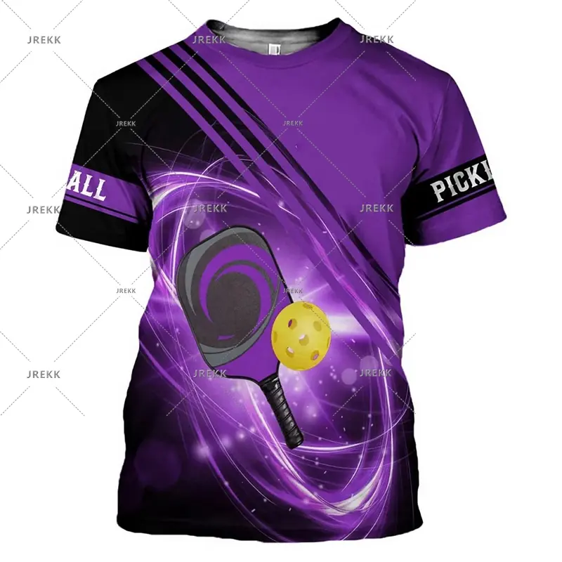 Popular Sport T-shirt For Men Cool Pickleball Graphic Street Casual Short Sleeve T-shirts Casual Funny Game Tee Top 2025 Summer