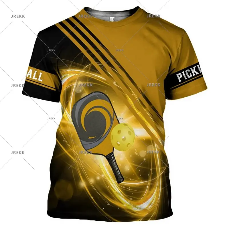 Popular Sport T-shirt For Men Cool Pickleball Graphic Street Casual Short Sleeve T-shirts Casual Funny Game Tee Top 2025 Summer