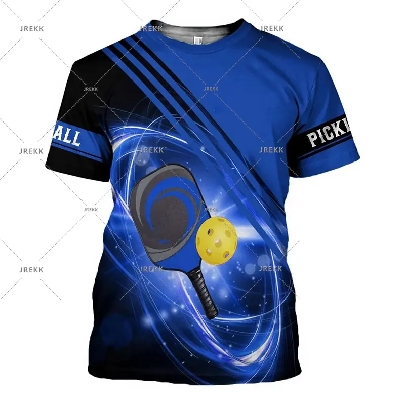 Popular Sport T-shirt For Men Cool Pickleball Graphic Street Casual Short Sleeve T-shirts Casual Funny Game Tee Top 2025 Summer