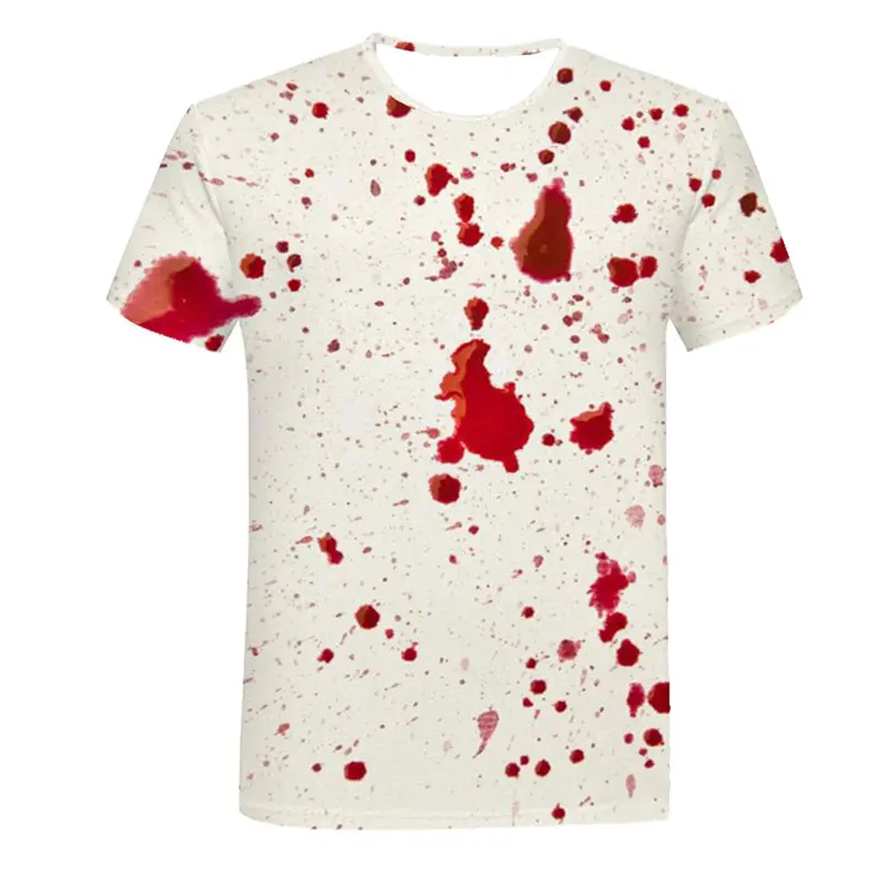 Fashion Hallowmas 3d Printed T-shirt For Men Horror Blood Palm Short Sleeves Tee Shirts Harajuku Streetwear Oversized Tees Top