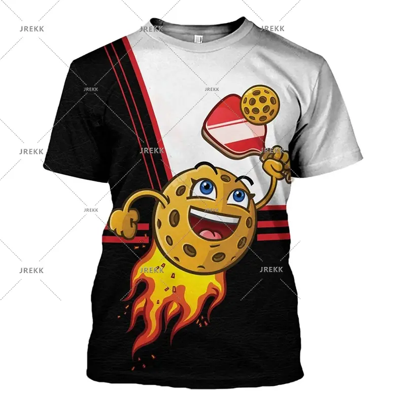 Pickleball Sport Funny T-shirt For Men Women Trend 3d Print Short Sleeve Oversized T-shirts 2025 Game Clothes Summer Tee Top