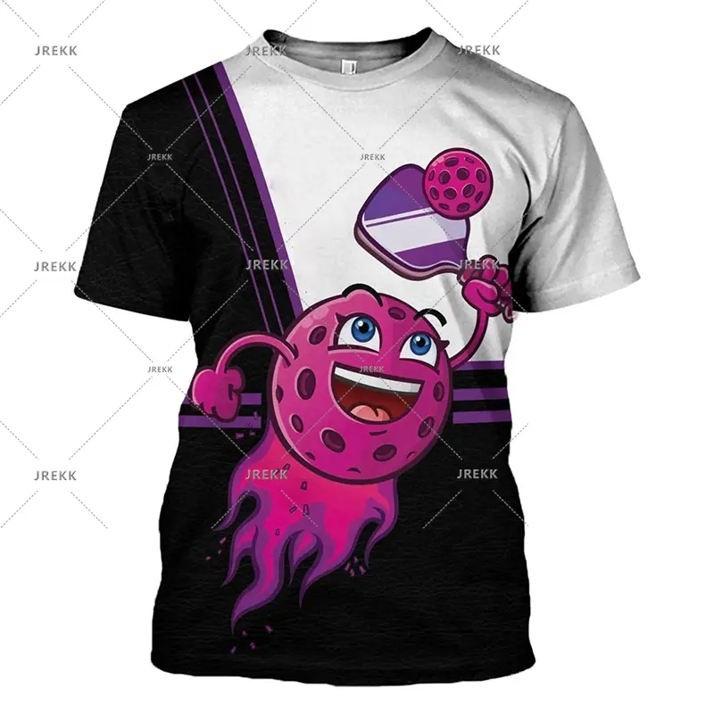 Pickleball Sport Funny T-shirt For Men Women Trend 3d Print Short Sleeve Oversized T-shirts 2025 Game Clothes Summer Tee Top