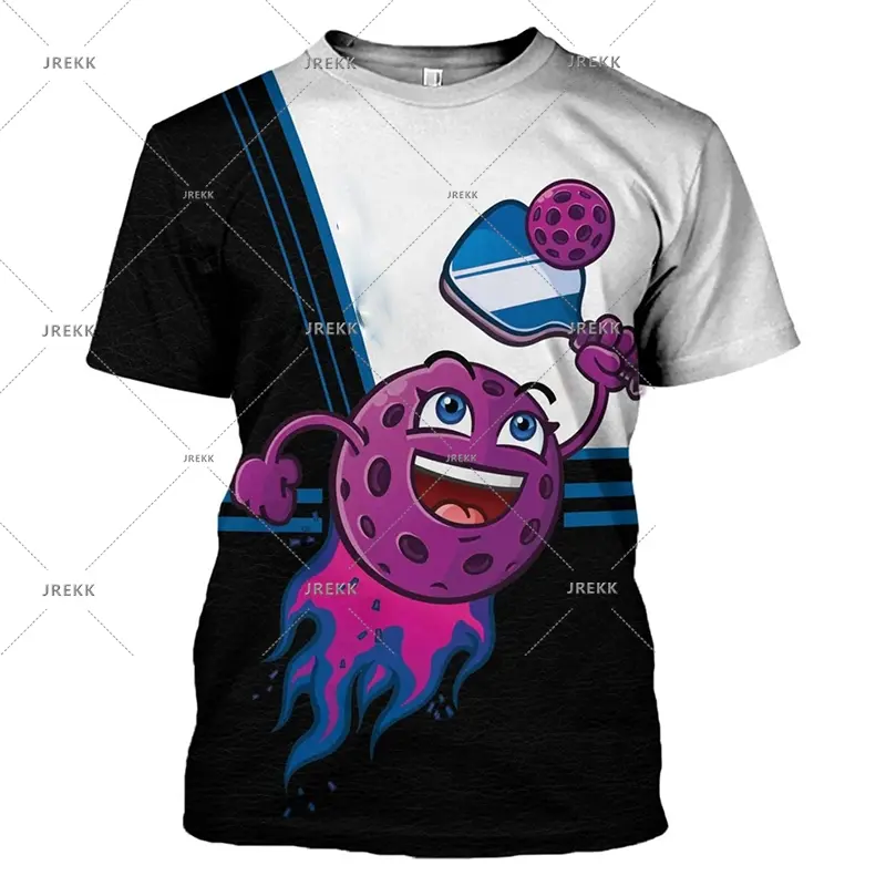 Pickleball Sport Funny T-shirt For Men Women Trend 3d Print Short Sleeve Oversized T-shirts 2025 Game Clothes Summer Tee Top