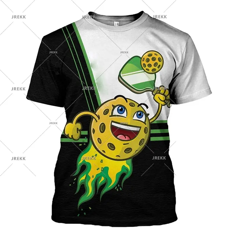 Pickleball Sport Funny T-shirt For Men Women Trend 3d Print Short Sleeve Oversized T-shirts 2025 Game Clothes Summer Tee Top