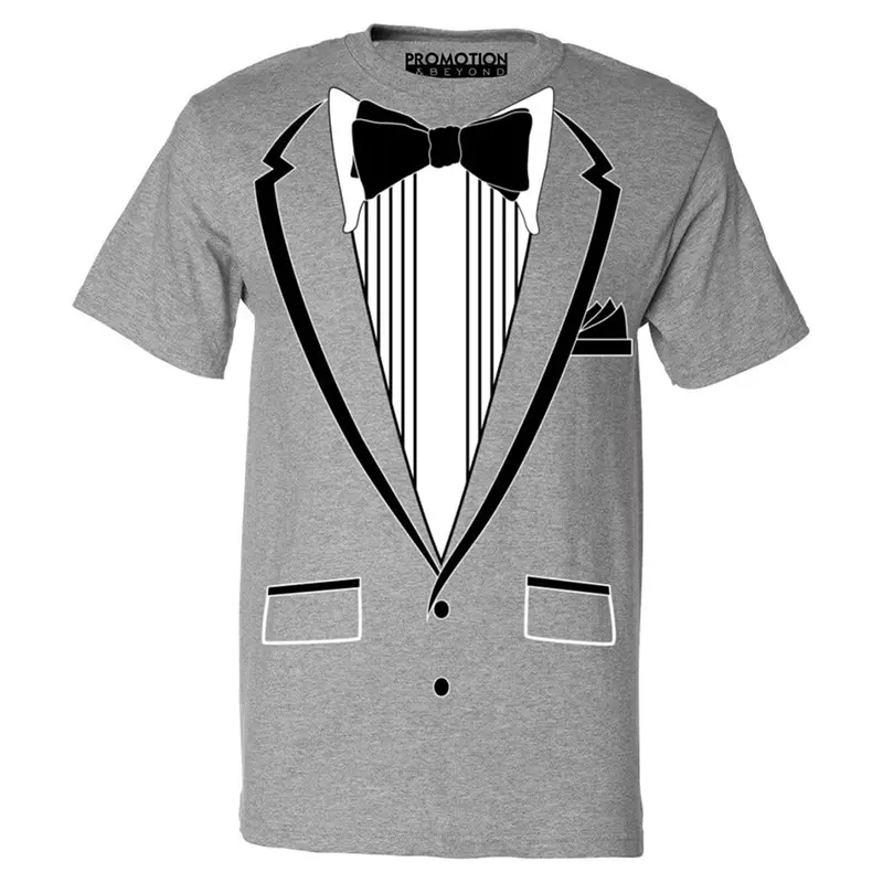 Tailcoat Printing T Shirt Men Street Funny Cosplay Short Sleeve T Shirts Fake Tie Captain Clothes Fashion Trend Plus Size Top