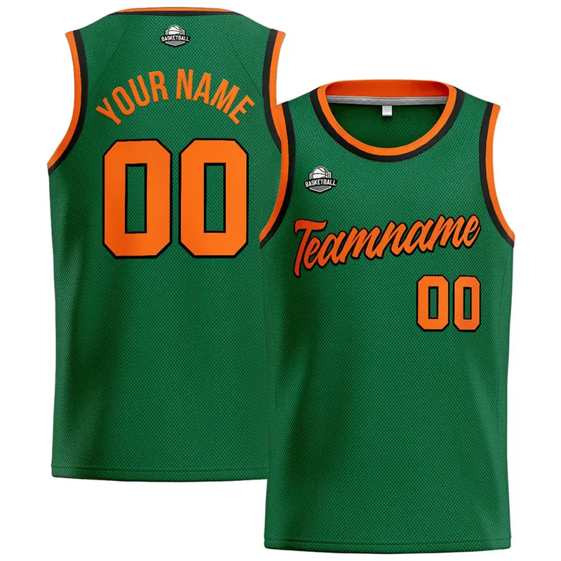 Green Custom Vest For Men Basketball Team Uniform Customized Number Name Sport T-shirt Summer Outdoor Loose Breathable Gym