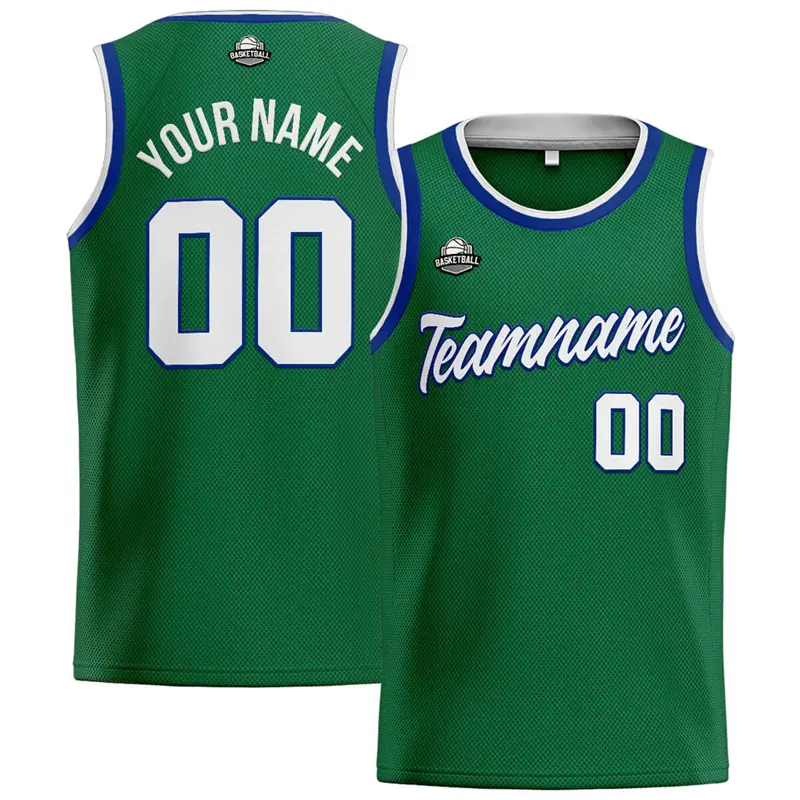 Green Custom Vest For Men Basketball Team Uniform Customized Number Name Sport T-shirt Summer Outdoor Loose Breathable Gym