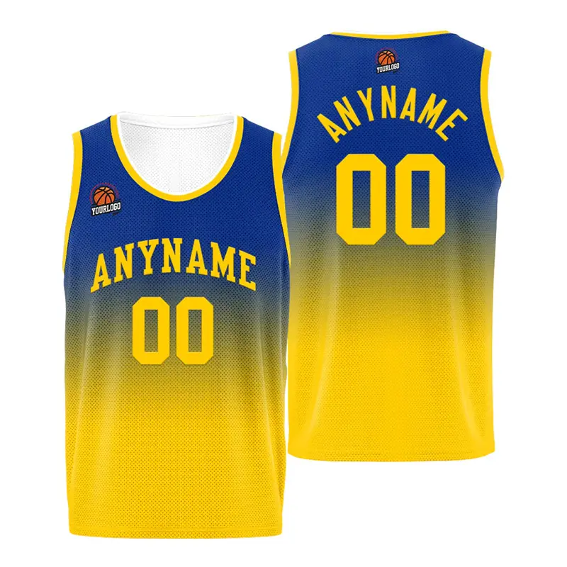 Black Yellow Gradient 3D Print Basketball Vest For Men Personality Customized Name Number Sleeveless T-shirt Casual O-neck
