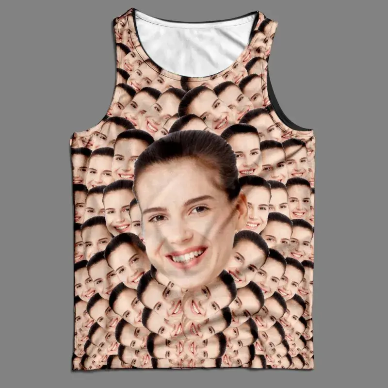 Funny Custom Your Face Men Women Tank Top Hip Hop Personality Humour Basketball Vest Summer Personality Fashion Sleeveless Shirt