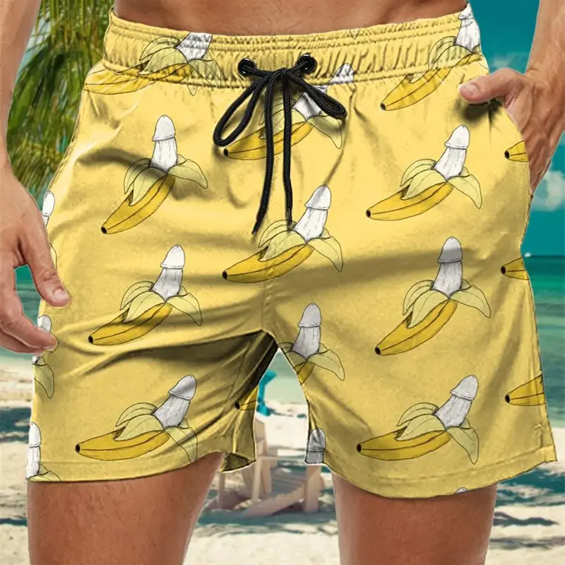 Summer Vacation Style Men Beach Short 3D Print Vintage Flower Pattern Leisure Sport Swim Trunks Loose Quick Dry Mens Board Short