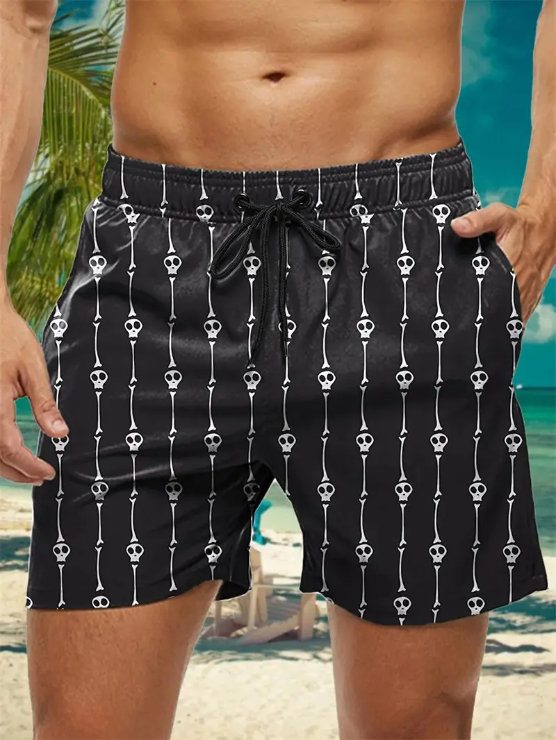 Summer Vacation Style Men Beach Short 3D Print Vintage Flower Pattern Leisure Sport Swim Trunks Loose Quick Dry Mens Board Short