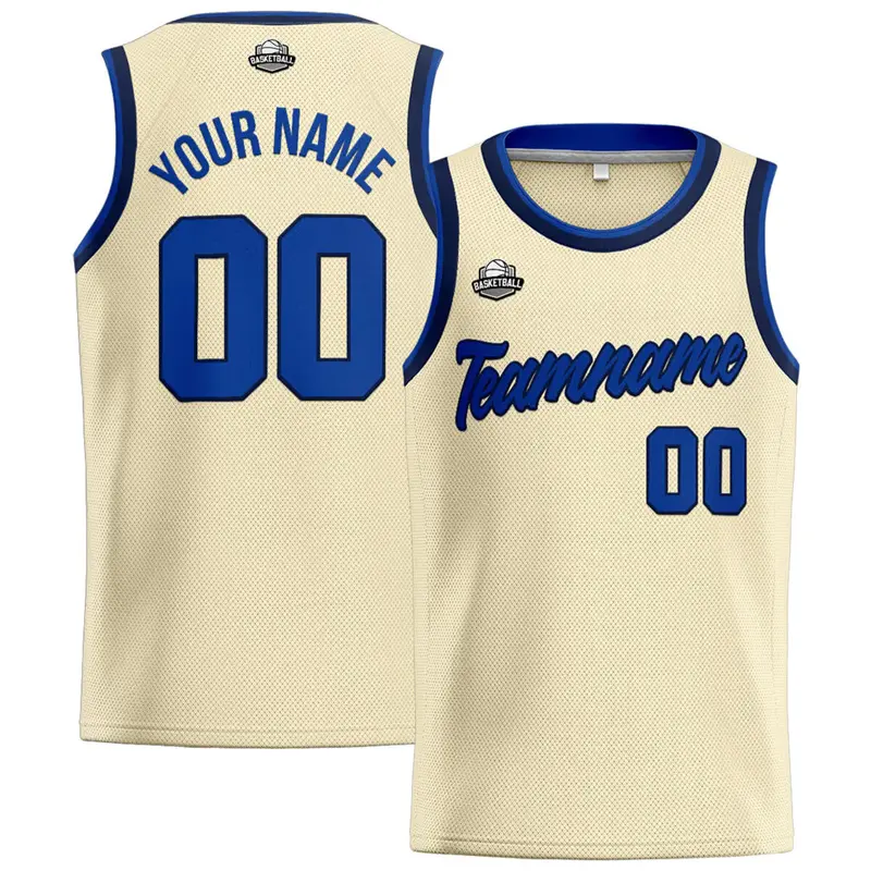 Beige Color Basketball Vest For Men Custom Name Personality Sport Loose Tank Top Summer Daily Casual Customized Logo T-shirt