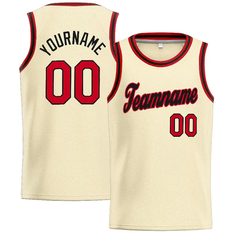 Beige Color Basketball Vest For Men Custom Name Personality Sport Loose Tank Top Summer Daily Casual Customized Logo T-shirt