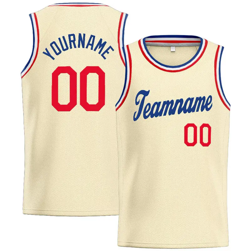 Beige Color Basketball Vest For Men Custom Name Personality Sport Loose Tank Top Summer Daily Casual Customized Logo T-shirt