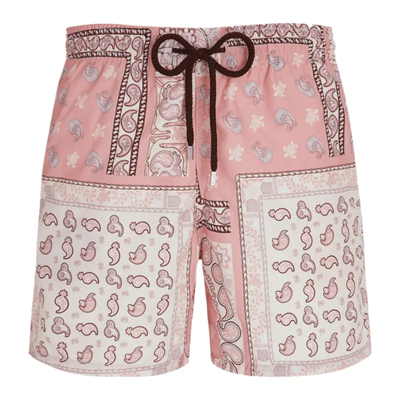 Trend Paisley print Graphic Beach Shorts Men Women Popular Summer Street Loose Boardshort Drawstring Design Breathable Trunks
