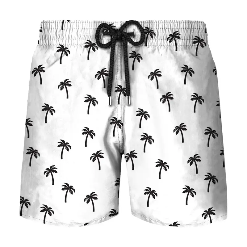 Hawaii Style 3d Printed Shorts For Men's Coconut Tree Casual Vacation Beach Shorts Outdoor Sports Street Clothing Board Shorts