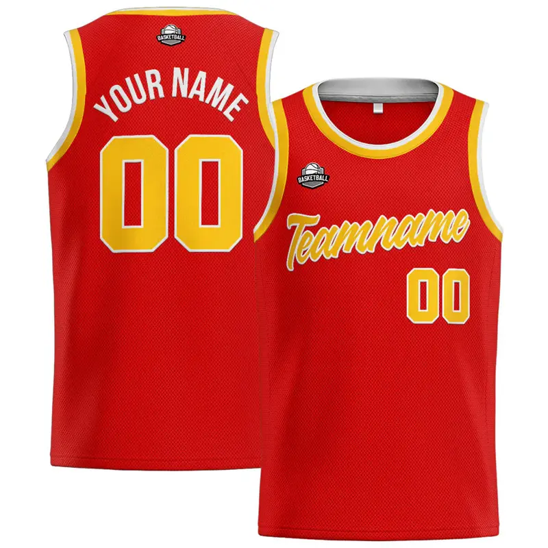 Red Team Custom Vest For Men Add Your Team Name Personality Number Sport Sleeveless T-shirt Summer Loose Breathable Gym Tee