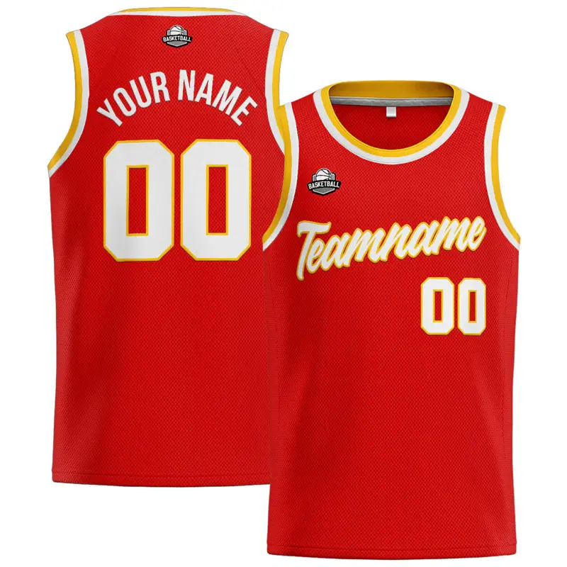 Red Team Custom Vest For Men Add Your Team Name Personality Number Sport Sleeveless T-shirt Summer Loose Breathable Gym Tee