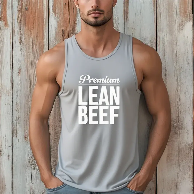 Funny Fitness Text Men's Tank Top Run Basketball Sport Breathable Gym Sleeveless T-shirt Summer Casual Muscle Man Novel Vest