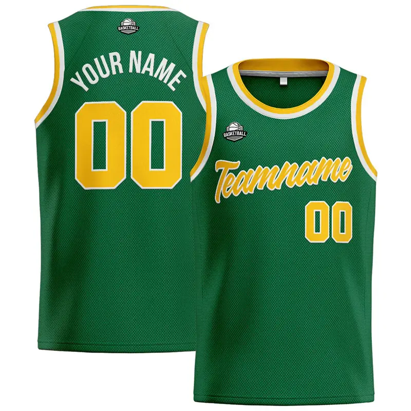 Customized Name Logo Basketball Vest For Men Green Gradient Breathable Sport Loose Sleeve Tee Unique Custom Name Tank Top New