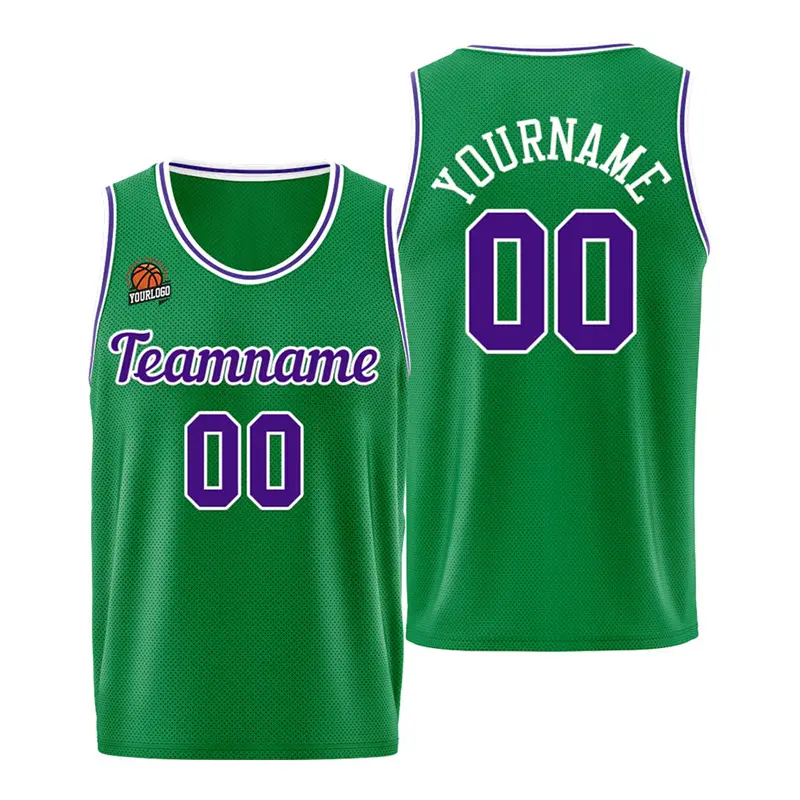 Customized Name Logo Basketball Vest For Men Green Gradient Breathable Sport Loose Sleeve Tee Unique Custom Name Tank Top New