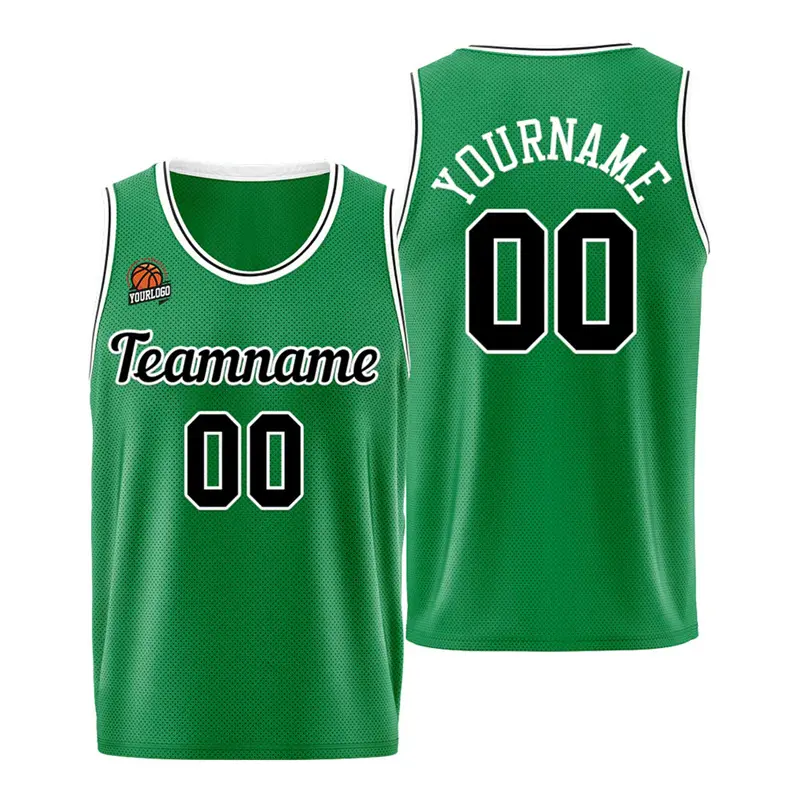 Customized Name Logo Basketball Vest For Men Green Gradient Breathable Sport Loose Sleeve Tee Unique Custom Name Tank Top New