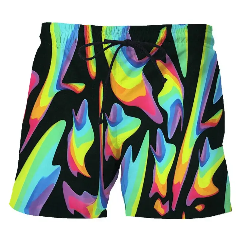 Painted Graffiti 3d Printed Shorts For Men's Street Personality Trend Short Pants Color Variety Summer Clothing Short Trousers