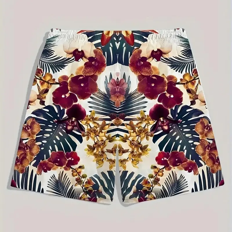 Retro Dragon Totem Print Board Shorts For Men Personality Harajuku Oversized Leisure Sport Quick Dry Beach Short Summer 2025