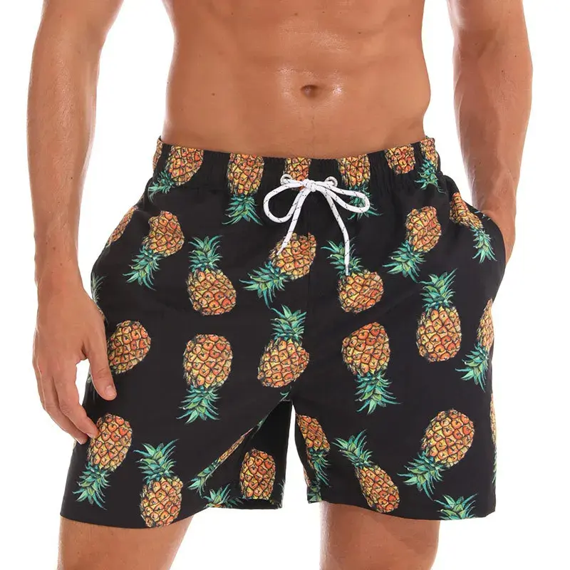 Banana Pineapple Funny Fruit Design Men Beach Short Loose Quick Dry Sport Leisure Board Shorts Summer Daily Child Short Pant