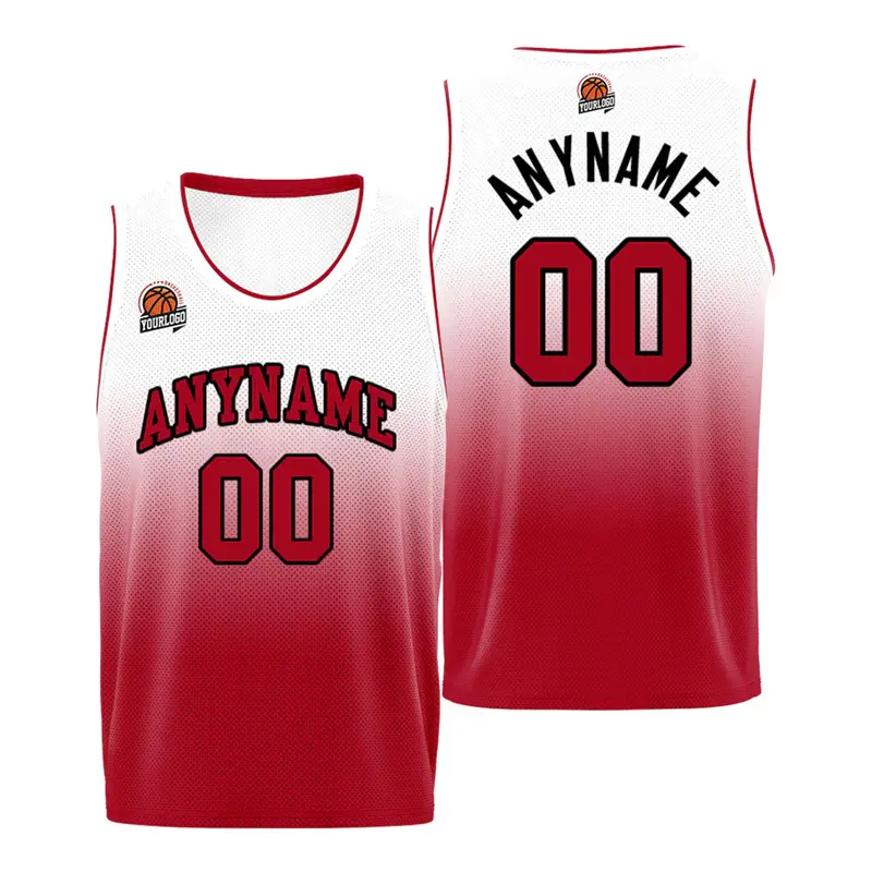 Gradient Color 3D Print Basketball Vest For Men Custom Personality Team Uniform Sport Fitness Tank Top Summer Casual Daily Cool