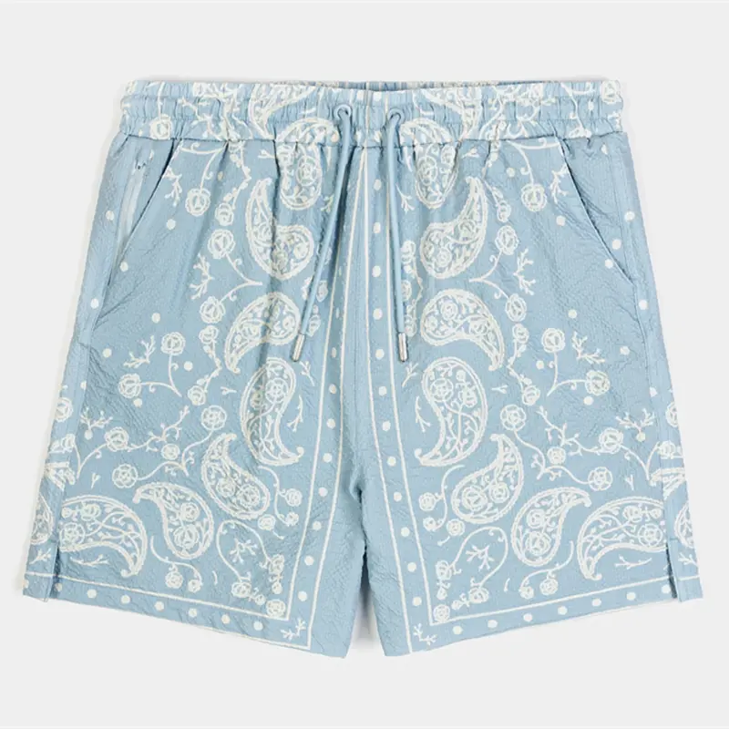New Luxury Paisley Men Shorts Classic Fashion Graphic Design Breathable Loose Beach Short Daily Casual Fashion Retro Board Short