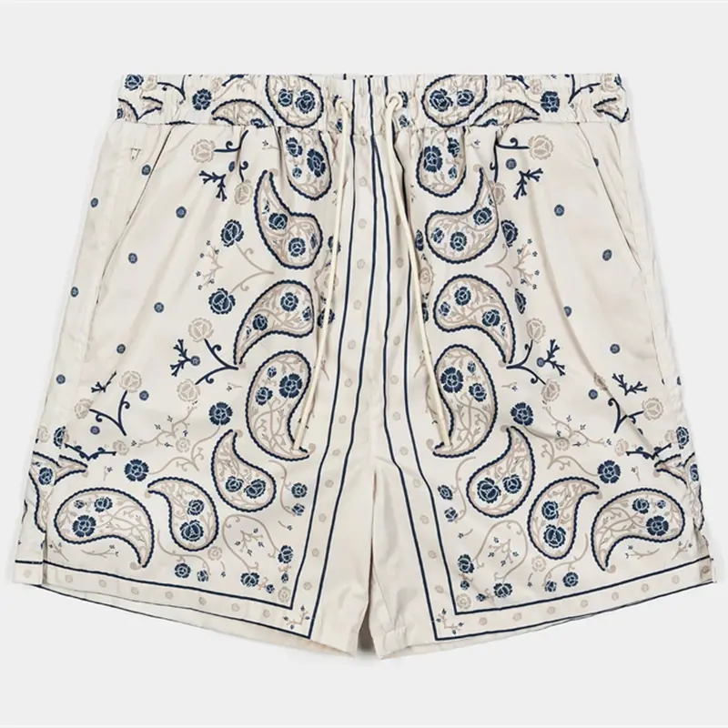 New Luxury Paisley Men Shorts Classic Fashion Graphic Design Breathable Loose Beach Short Daily Casual Fashion Retro Board Short