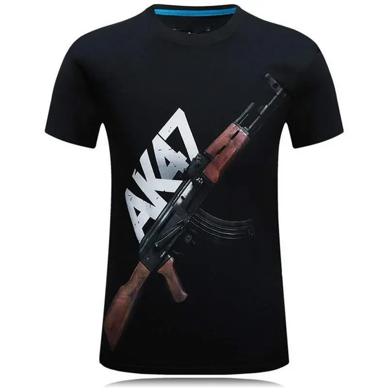 Tough Guy Style 3D Print T-shirt Men Clothing Personality Street Short Sleeve T Shirts Harajuku Fashion Popular Hip Hop Tee Top