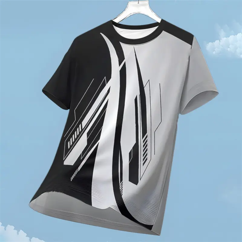 Outdoor Sport Run T-shirt For Men Sports Fitness Football Badminton Breathable Short Sleeve T Shirts Summer Fashion Loose Top