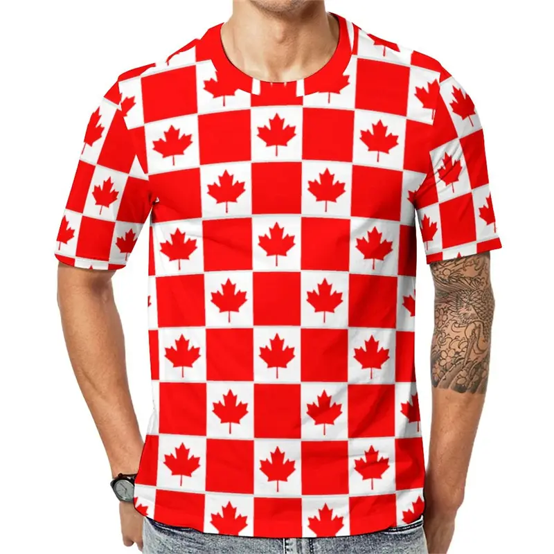 Flag Love Over Print T-shirt Men's Clothing Round Neck Short Sleeve T Shirts Simple Fashion Pride Street 2025 Fashion Tee Top