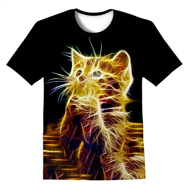 Cool Art 3D Printing T-shirt Astronauts Animals Plants Pattern T Shirts Men 2024 Summer Fashion New Streetwear Clothes Tees Top
