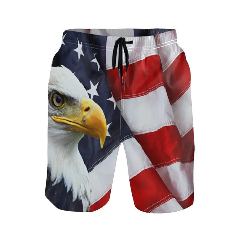 3d Printed Flag Shorts For Men Gun Design Quick Dry Beach Shorts Cool Skull Casual Summer Running Sports Clothes Short Trousers