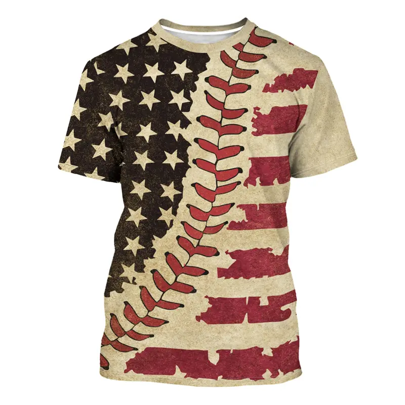 Balls Pattern T-shirt Guitar Stars 3D Printing Round Neck T Shirts For Men 2024 Summer New Streetwear Clothes Loose Tee Shirts