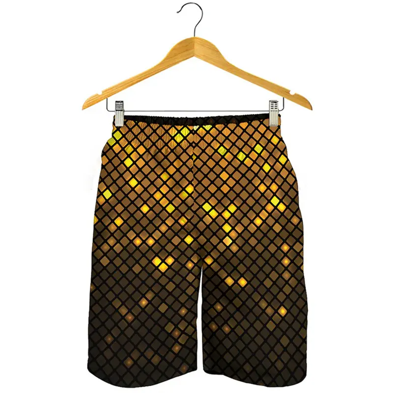 3d Printed Shiny Highlights Shorts For Men Women Party Stage Clothes Short Dot Pants Gradient Color Love Shape Short Trousers