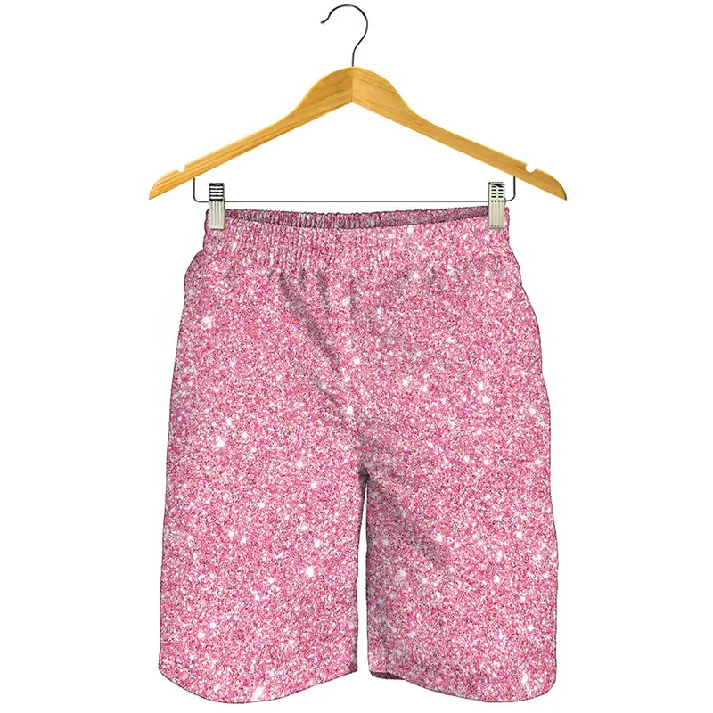 3d Printed Shiny Highlights Shorts For Men Women Party Stage Clothes Short Dot Pants Gradient Color Love Shape Short Trousers