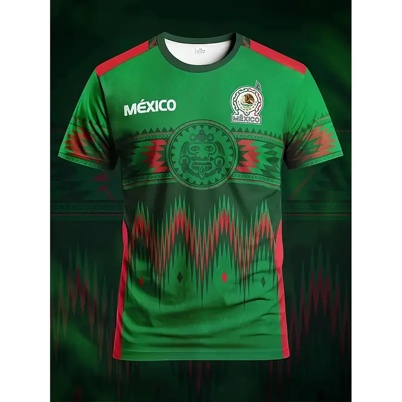VIVA Mexico T-shirt Unisex Mexican Personality Street Pride Short Sleeve T-shirt Sport Casual 3D Print Flag Graphic Trend Tees