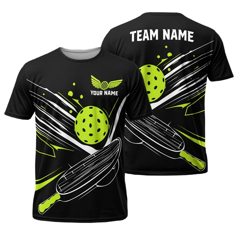 Summer New Outdoor Custom Name Pickleball T-shirt Unisex Loose Breathable Cool Print O-neck T Shirts Popular Pickleball Tee Top