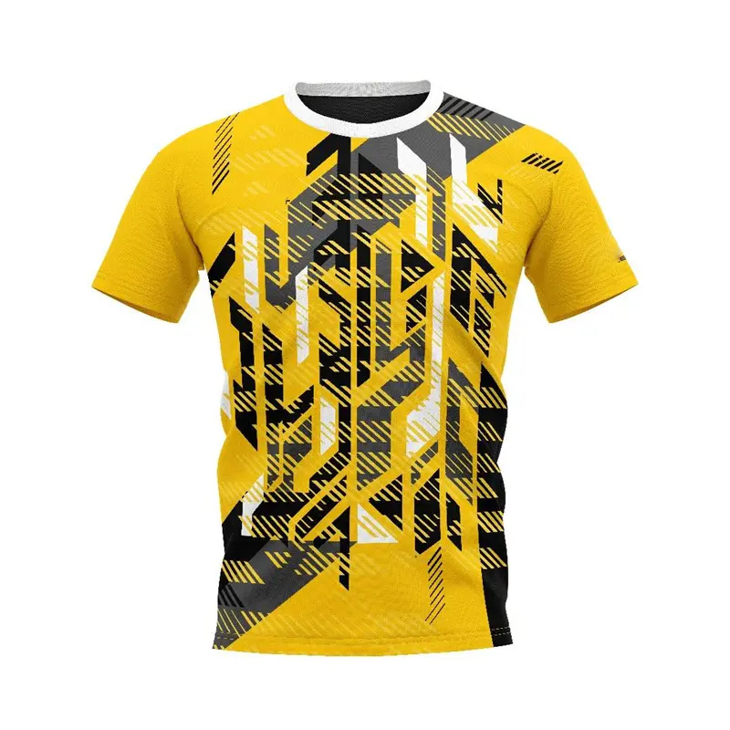 Badminton Jersey Quick Dry T-shirt Unisex Loose Breathable Round Neck T Shirts 3D Print Design Stripe Leisure Summer Men Tees