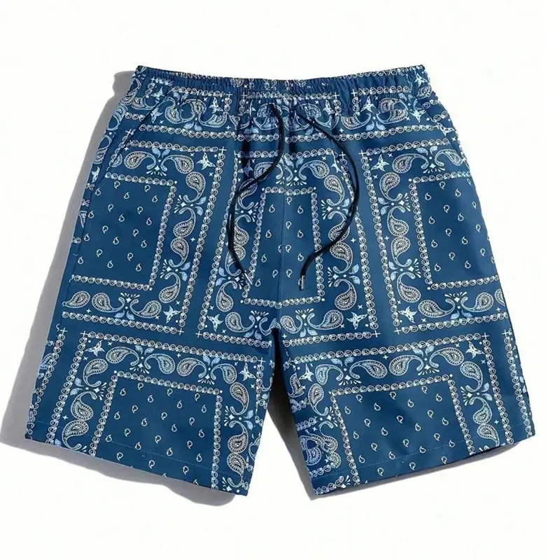 Fashion Paisley 3D Print Beach Short Unisex Outdoor Street Popular Drawstring Board Shorts Summer Trend Novelty Swim Trunks 2025