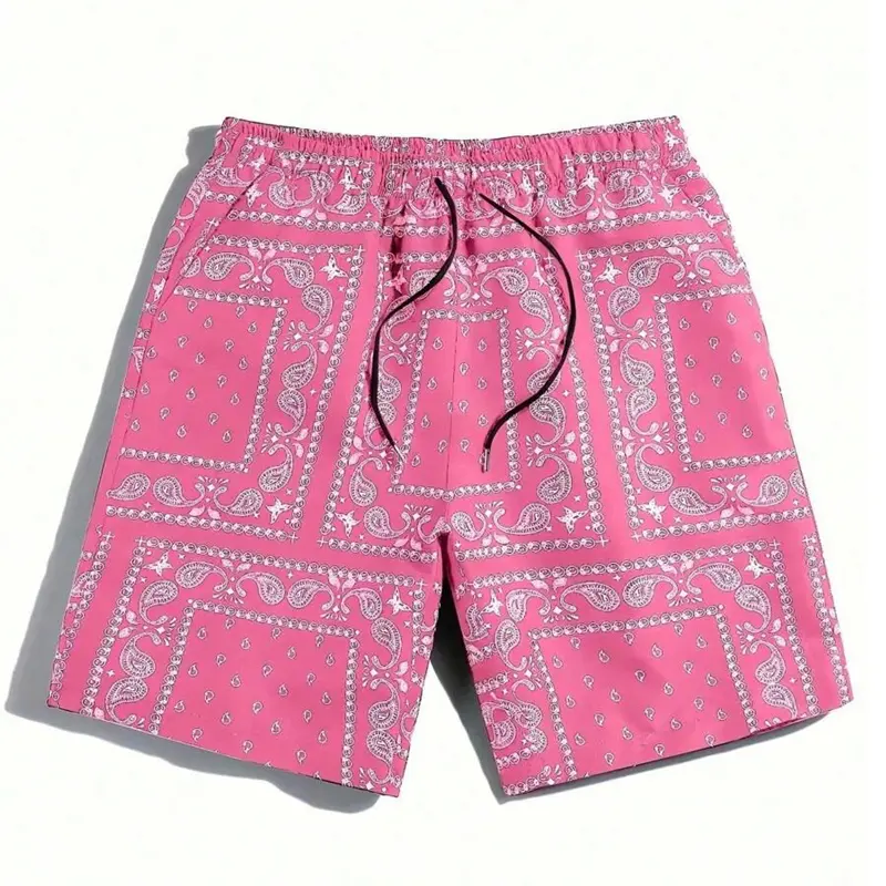 Fashion Paisley 3D Print Beach Short Unisex Outdoor Street Popular Drawstring Board Shorts Summer Trend Novelty Swim Trunks 2025